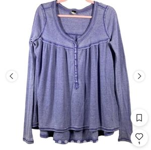 We the free free people waffle knit shirt